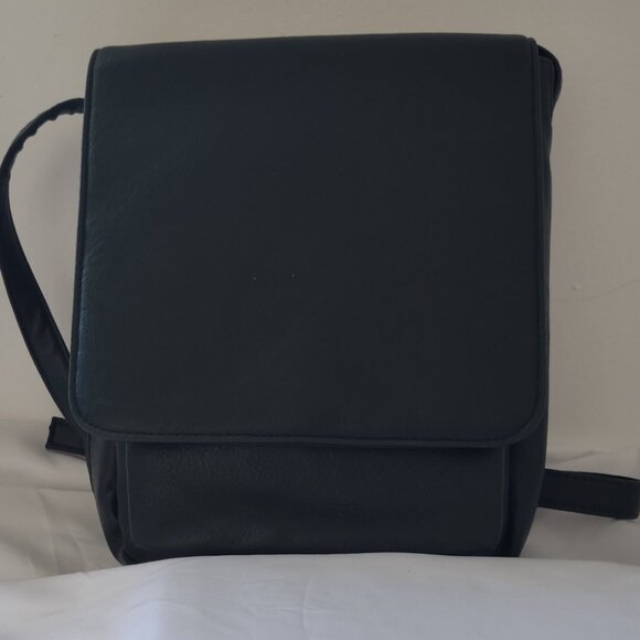 Leather Messenger Crossbody Shoulder Handbag Satchel Dark Green - Picture 13 of 15